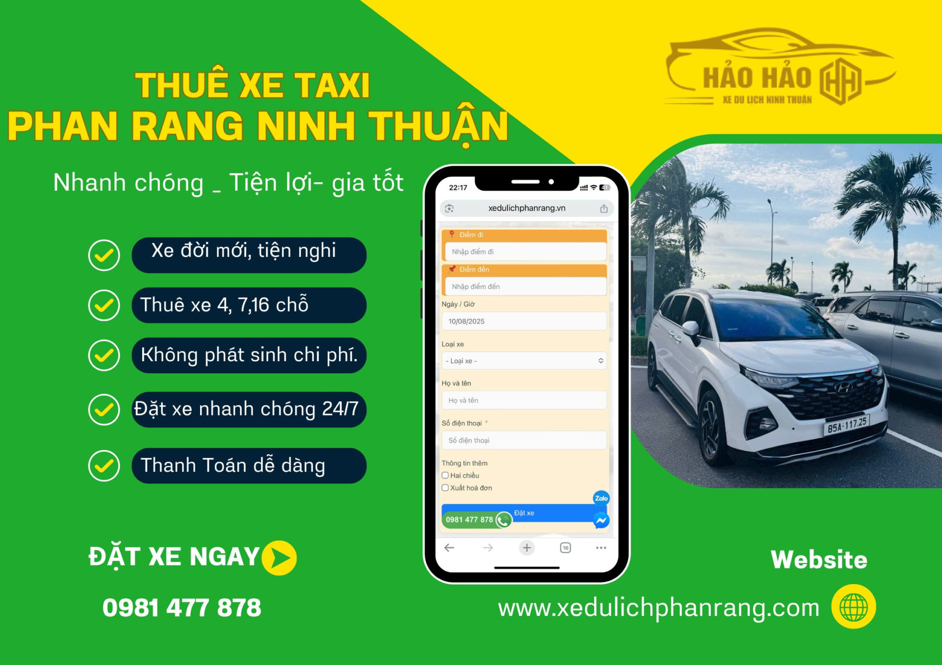 Taxi Phan Rang đi Ninh Sơn giá tốt